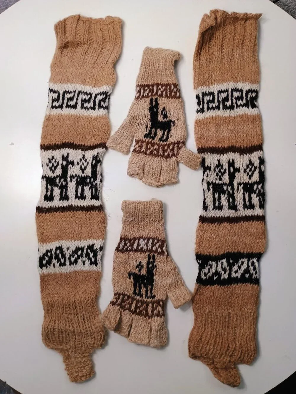 Alpaca Finger Warmer Gloves Set - Cusco Handcrafted